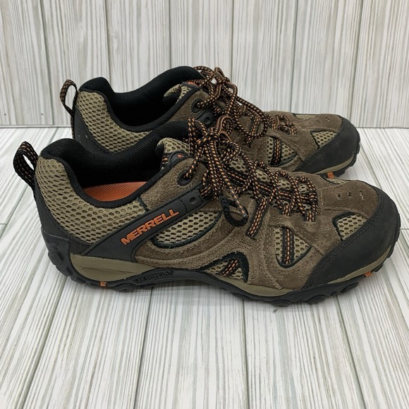 Merrell Crosslander 3 Mens 7.5 Trail Hiking Shoes Brown Low Lace Up Outdoor - Picture 1 of 11